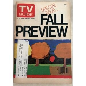 1977 TV Guide Sept 10-16 Issue #1276 Special Edition Fall Preview, Ads,